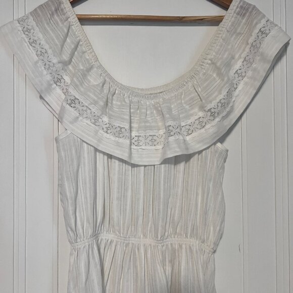 Vintage White Lace Cottagecore Dress - Picture 7 of 8